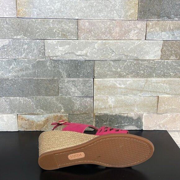 Lucca Lane Haldene Leather Wedge Sandal - Picture 12 of 13